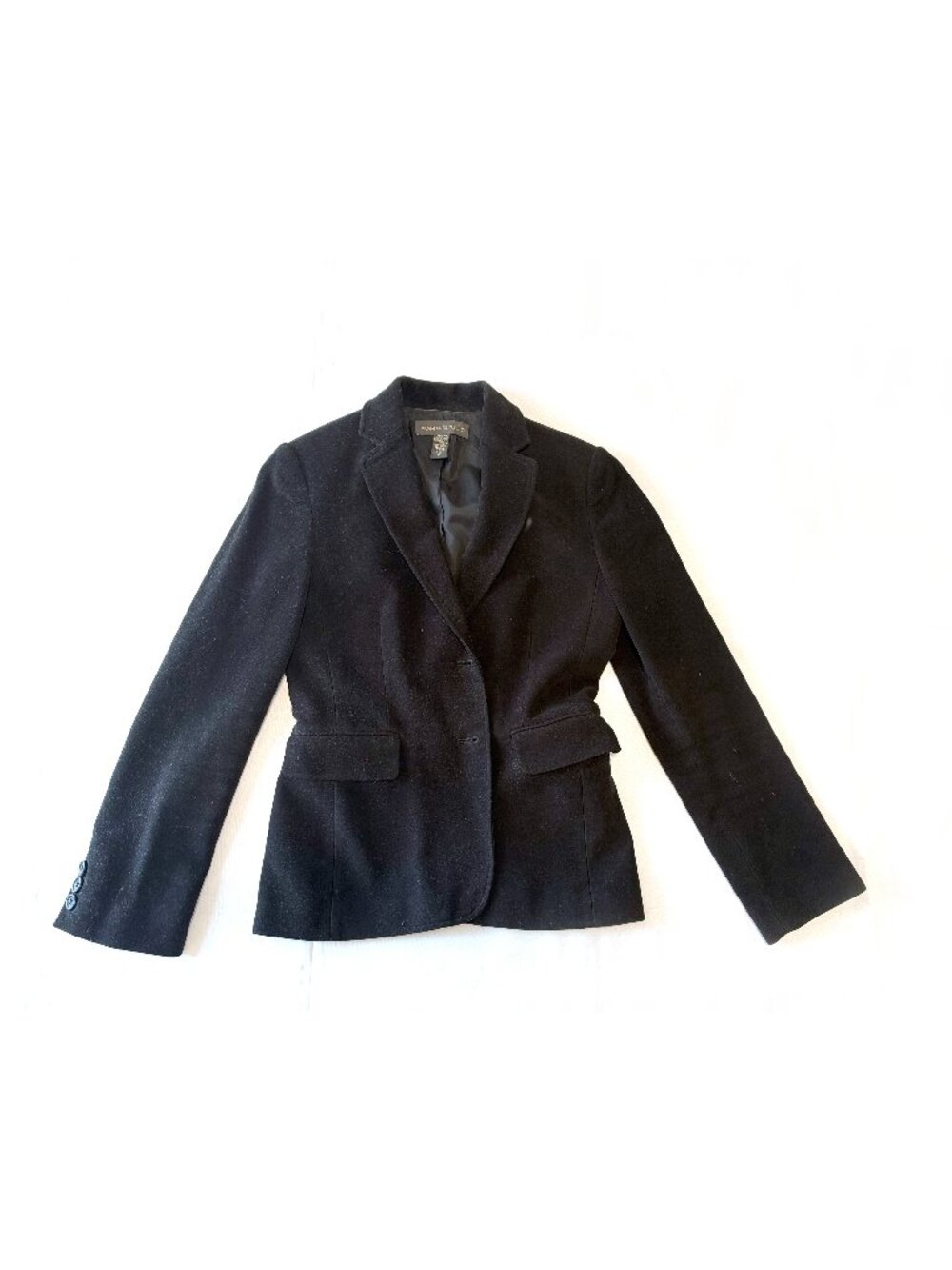 Banana Republic Black Velvet Blazer Holiday Chic Luxe Work Office Jacket Size 4